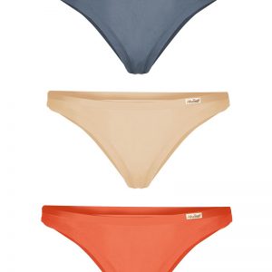 Trojbalenie brazílskych nohavičiek WJF3NA-B08 - sivá + béžová + oranžová