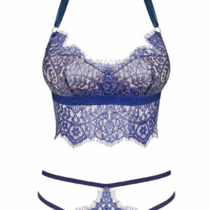 Modrý čipkovaný set Flowlace