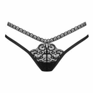 Čierne čipkované tango nohavičky Blomentis