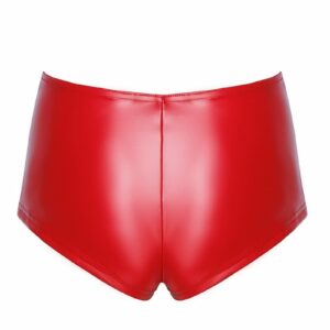 Červené latexové šortky Mysteria F356