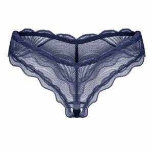 Tmavomodré crotchless nohavičky Nighty Blue