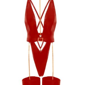Červené vinylové body Harness Haven