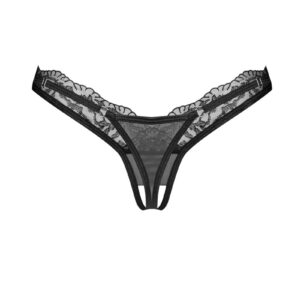 Čierne crotchless tangá Arrowel