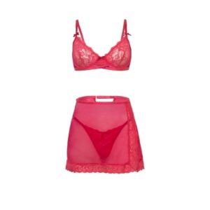 Fuchsiový trojjdielny set Britt