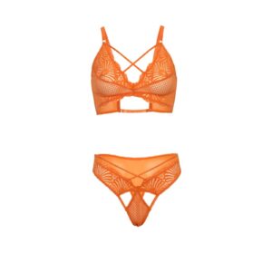 Oranžový dvojdielny set Amina