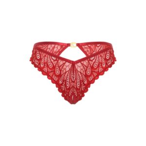Červené crotchless nohavičky Piper