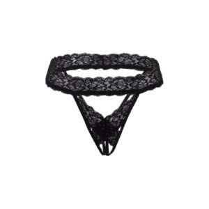 Čierne crotchless nohavičky Jessica