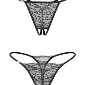 Čierne crotchless nohavičky Bianca - dvojbalenie