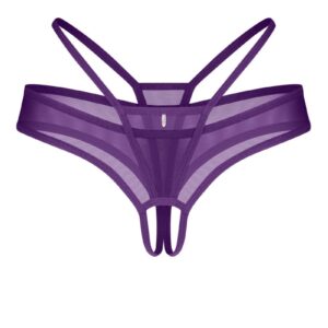 Fialové crotchless nohavičky Vibres