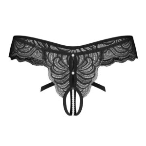 Čierne crotchless tangá Trinise